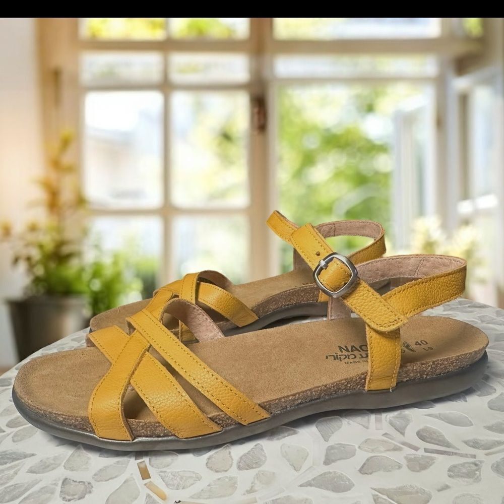 NEW NAOT Patricia Leather Women’s Sandal in Marigold Size 40 EU - Picture 7 of 16